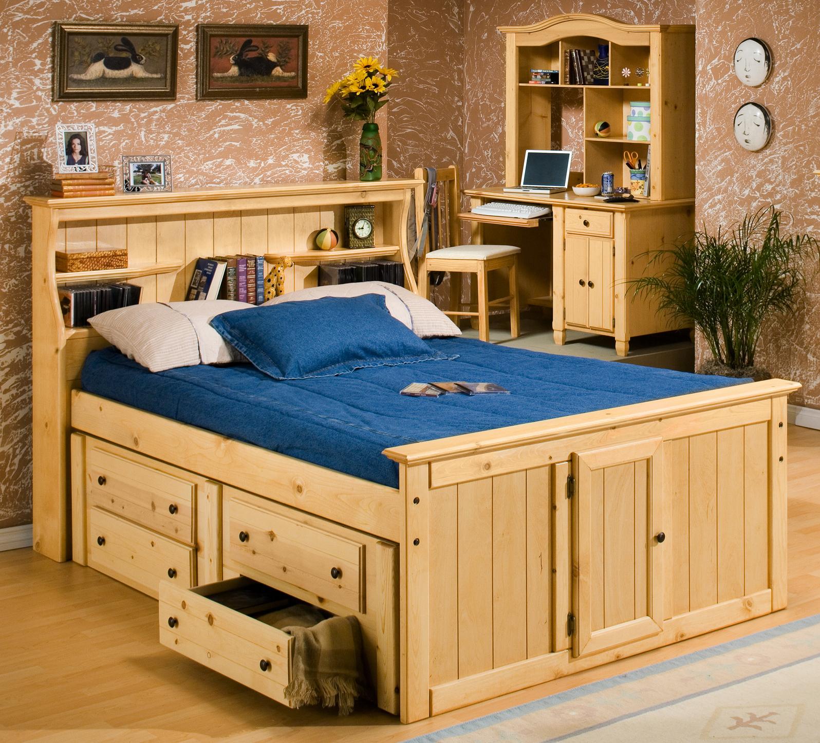 Trendwood Sedona Full Bookcase Bed with Underdresser Conlin's